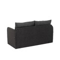 Canapea extensibila 2 locuri, Futon, 859FTN2889, Metal , Gri inchis