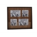 Rama foto, Cosy@Home Decoration, Storm, 4 fotografii, 33 x 6 x 29.5 cm, rasina poliesterica, maro
