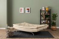 Canapea extensibila 3 locuri, Futon, 859FTN2894, Metal , Crem