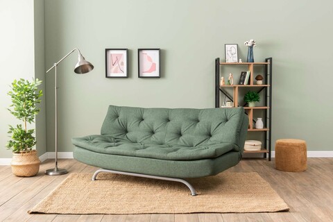 Canapea extensibila 3 locuri, Futon, 859FTN2895, Metal , Verde