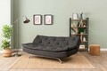 Canapea extensibila 3 locuri, Futon, 859FTN2896, Metal , Gri inchis