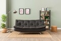 Canapea extensibila 3 locuri, Futon, 859FTN2896, Metal , Gri inchis