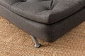 Canapea extensibila 3 locuri, Futon, 859FTN2896, Metal , Gri inchis