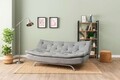 Canapea extensibila 3 locuri, Futon, 859FTN2897, Metal , Gri deschis
