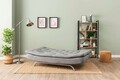 Canapea extensibila 3 locuri, Futon, 859FTN2897, Metal , Gri deschis