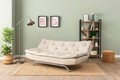 Canapea extensibila 3 locuri, Futon, 859FTN2898, Metal , Bej