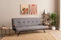 Canapea extensibila 3 locuri, Futon, 859FTN2903, Metal , Gri