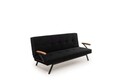 Canapea extensibila 3 locuri, Futon, 859FTN2904, Metal , Negru