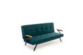Canapea extensibila 3 locuri, Futon, 859FTN2905, Metal , Verde petrol