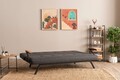 Canapea extensibila 3 locuri, Futon, 859FTN2906, Metal , Gri inchis
