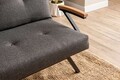Canapea extensibila 3 locuri, Futon, 859FTN2906, Metal , Gri inchis