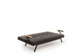 Canapea extensibila 3 locuri, Futon, 859FTN2906, Metal , Gri inchis
