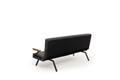 Canapea extensibila 3 locuri, Futon, 859FTN2906, Metal , Gri inchis