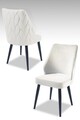 Set scaune 2 piese, Beckley, Pufi, PAL, Crem/Negru
