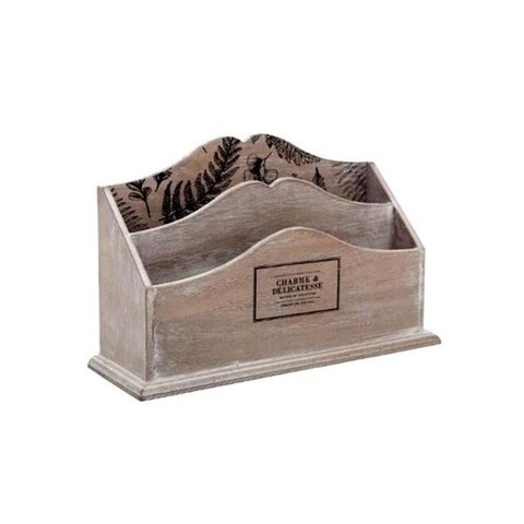 Suport pentru reviste, Atmosphera, Manoir, 27 x 9 x 16.5 cm, MDF, maro