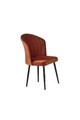 Set scaune 4 piese, Beckley, Rubi, MDF , Portocaliu/Negru