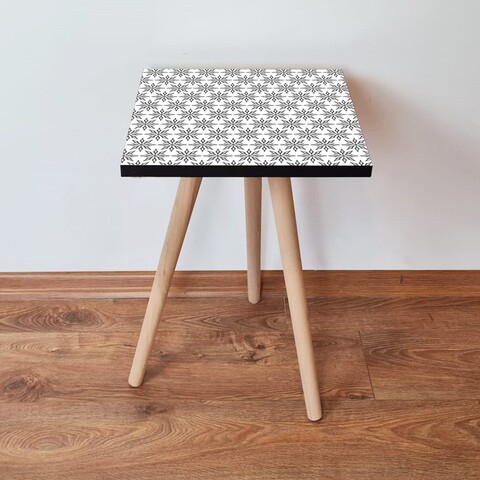 Masuta, Leona, Shp10, 35x42x35 cm, MDF , Alb/Negru
