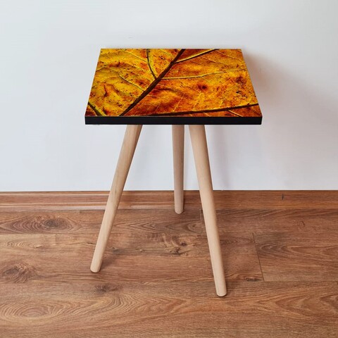 Masuta, Leona, Shp105, 35x42x35 cm, MDF , Roșu Claret / Galben