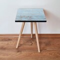 Masuta, Leona, Shp119, 35x42x35 cm, MDF , Albastru / Cămilă