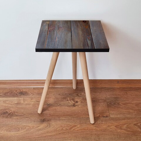 Masuta, Leona, Shp120, 35x42x35 cm, MDF , Albastru marin / Maro