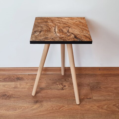 Masuta, Leona, Shp122, 35x42x35 cm, MDF , Maro / Negru