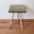 Masuta, Leona, Shp125, 35x42x35 cm, MDF , Verde / Bej / Negru