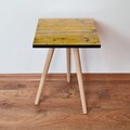 Masuta, Leona, Shp127, 35x42x35 cm, MDF , Galben / Gri / Maro