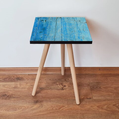 Masuta, Leona, Shp129, 35x42x35 cm, MDF , Albastru/Negru