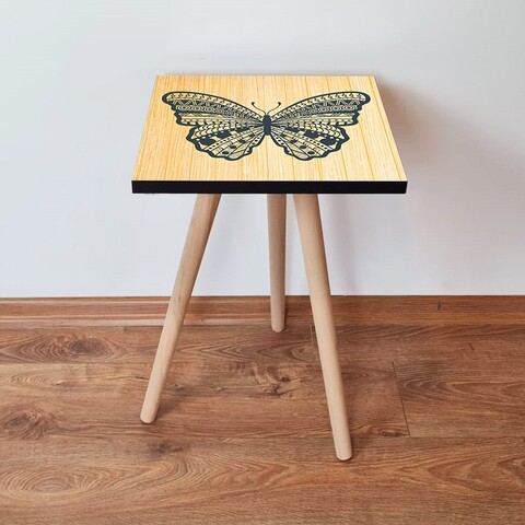 Masuta, Leona, Shp13, 35x42x35 cm, MDF , Camel / Negru