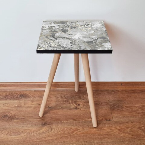 Masuta, Leona, Shp133, 35x42x35 cm, MDF , Gri / Bej / Alb