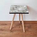 Masuta, Leona, Shp133, 35x42x35 cm, MDF , Gri / Bej / Alb