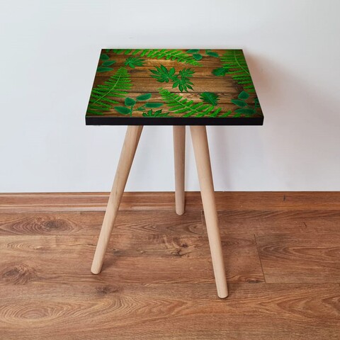 Masuta, Leona, Shp14, 35x42x35 cm, MDF , Verde/Maro