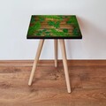 Masuta, Leona, Shp14, 35x42x35 cm, MDF , Verde/Maro