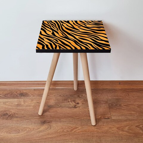 Masuta, Leona, Shp149, 35x42x35 cm, MDF , Portocaliu/Negru