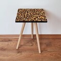 Masuta, Leona, Shp151, 35x42x35 cm, MDF , Camel / Maro / Negru