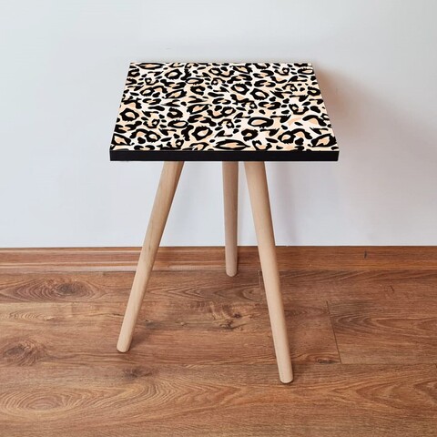 Masuta, Leona, Shp152, 35x42x35 cm, MDF , Alb / Cămilă / Negru