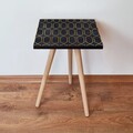 Masuta, Leona, Shp154, 35x42x35 cm, MDF , Bleumarin/Auriu