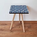 Masuta, Leona, Shp157, 35x42x35 cm, MDF , Albastru / Bleumarin / Alb