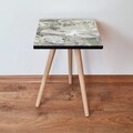 Masuta, Leona, Shp163, 35x42x35 cm, MDF , Auriu / Gri / Alb
