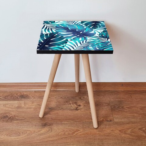 Masuta, Leona, Shp165, 35x42x35 cm, MDF , Bleumarin / Albastru / Alb