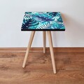 Masuta, Leona, Shp165, 35x42x35 cm, MDF , Bleumarin / Albastru / Alb