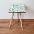 Masuta, Leona, Shp167, 35x42x35 cm, MDF , Verde / Roz / Alb