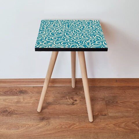 Masuta, Leona, Shp171, 35x42x35 cm, MDF , Albastru / Crem