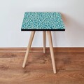 Masuta, Leona, Shp171, 35x42x35 cm, MDF , Albastru / Crem