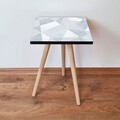 Masuta, Leona, Shp175, 35x42x35 cm, MDF , Alb/Gri