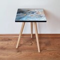 Masuta, Leona, Shp178, 35x42x35 cm, MDF , Albastru / Bleumarin / Portocaliu / Alb