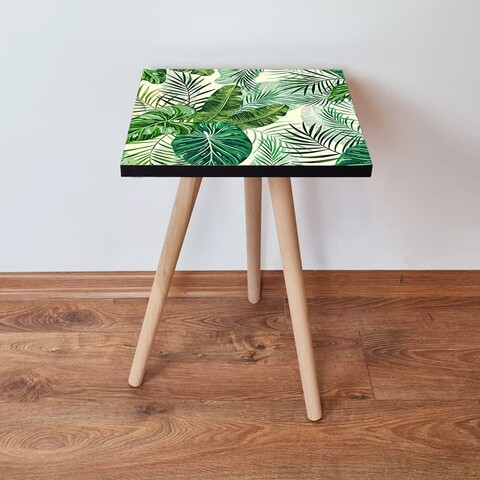 Masuta, Leona, Shp197, 35x42x35 cm, MDF , Verde / Bej