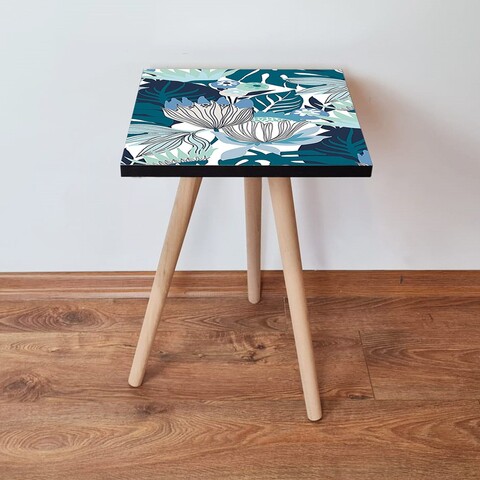 Masuta, Leona, Shp210, 35x42x35 cm, MDF , Albastru / Bleumarin / Alb / Negru