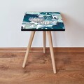 Masuta, Leona, Shp210, 35x42x35 cm, MDF , Albastru / Bleumarin / Alb / Negru