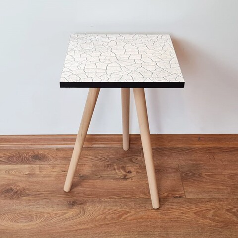 Masuta, Leona, Shp221, 35x42x35 cm, MDF , Alb/Gri